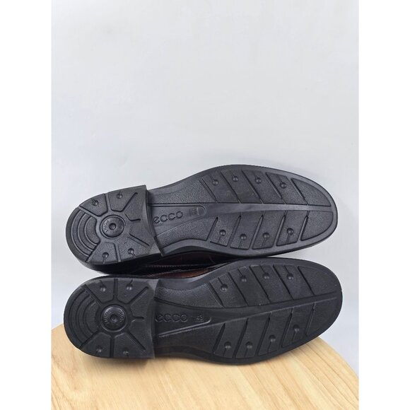 Ecco Loafers Shoes Mens Brown Brown Leather Slip On Casual Eu 43 U.S 9-9.5 - Picture 7 of 8